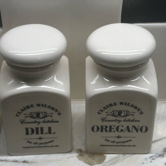 Claire Wilson's Country Kitchen Spice Jars Set Of 4 - Picture 10 of 12